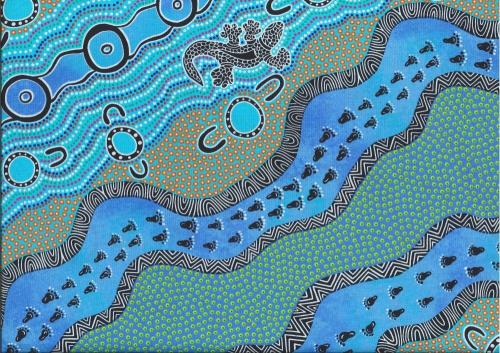 Aboriginal Prints Blue