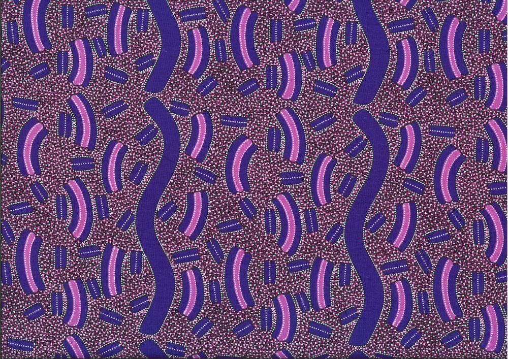 Aboriginal Prints Purple