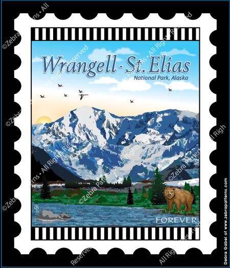 U.S. National Park Stamps Panel
