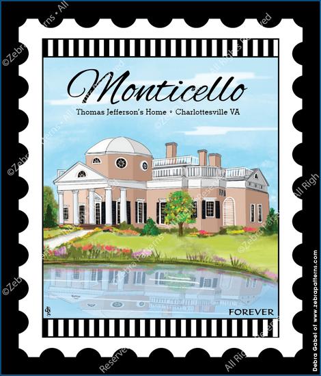 U.S. Cities & Destinations Stamps Panel