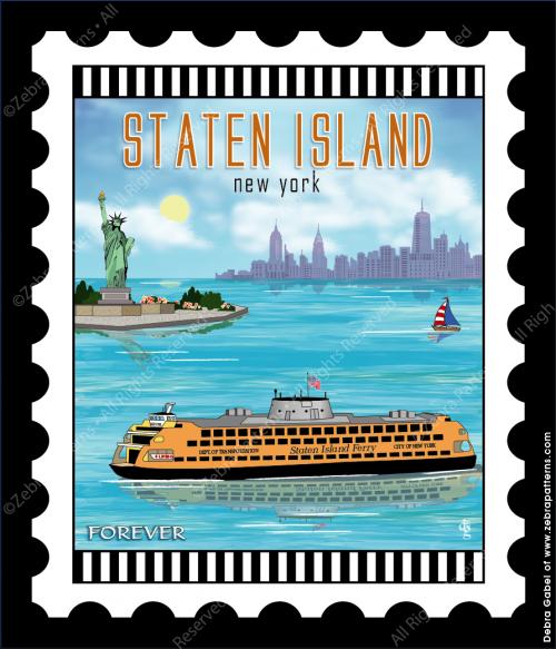 U.S. Cities & Destinations Stamps Panel
