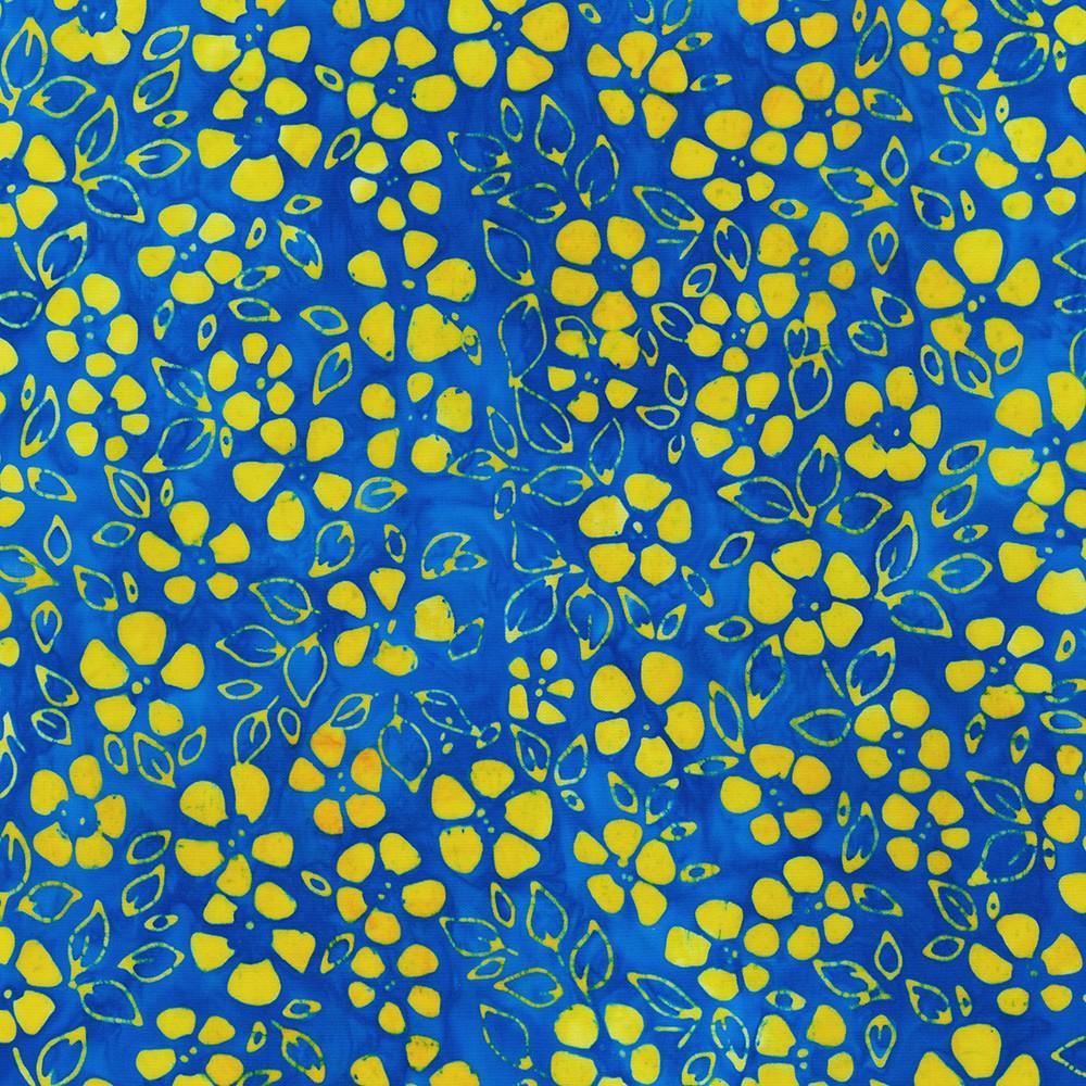 Artisan Batiks: Floral Wave Blue