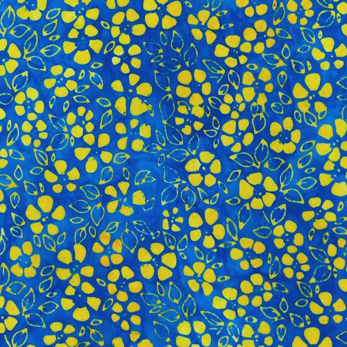 Artisan Batiks: Floral Wave Blue