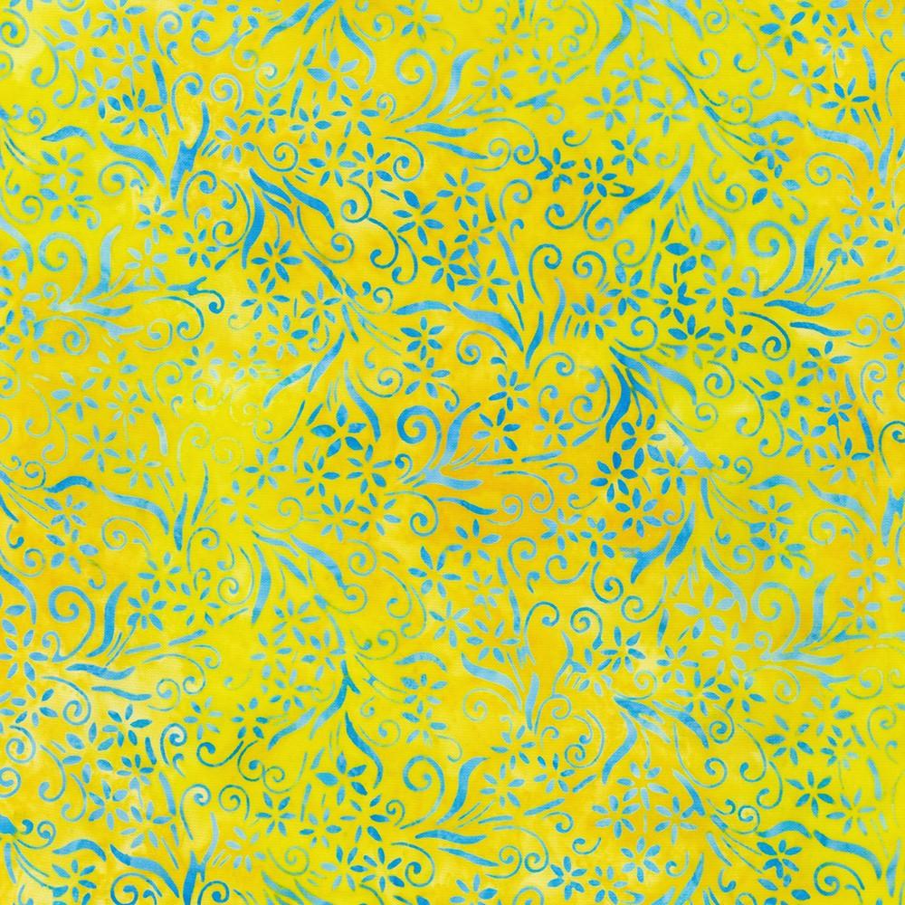 Artisan Batiks: Floral Wave Yellow