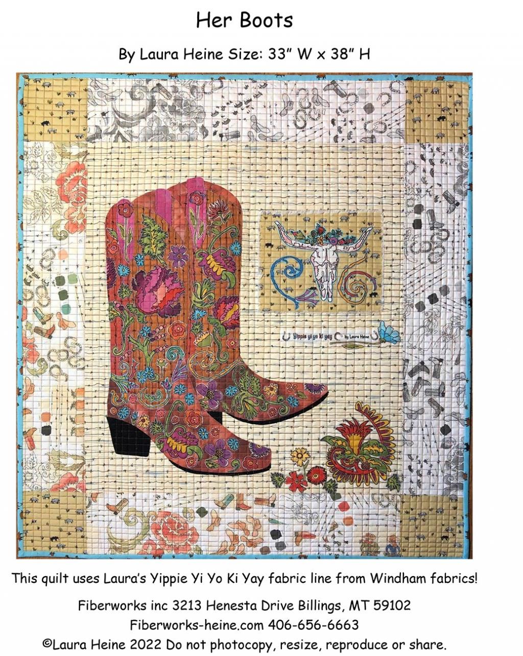 Her Boots Collage Pattern by Laura Heine