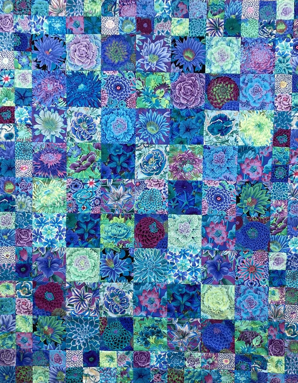 Kaffe Fassett Seed Packets Quilt Kit-BLUE