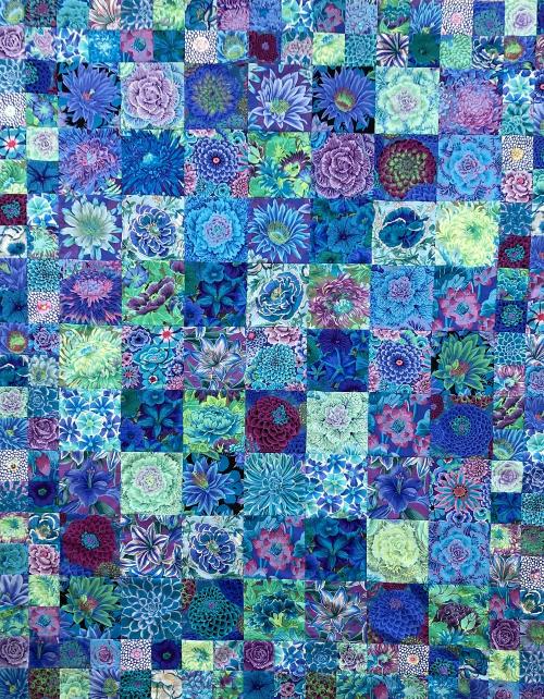 Kaffe Fassett Seed Packets Quilt Kit-BLUE