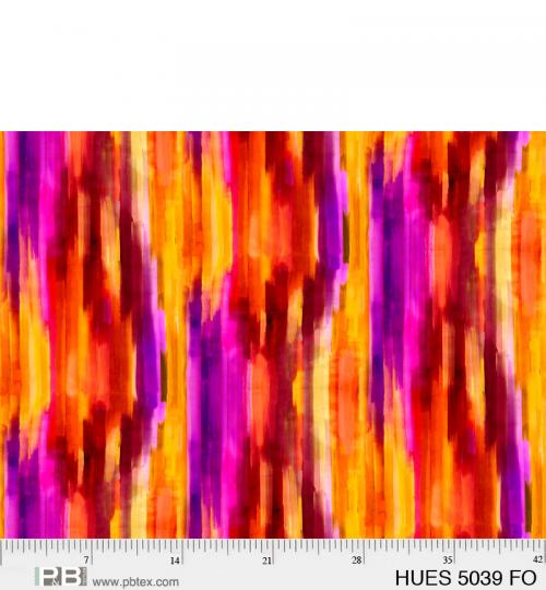 Hues Painted Rainbow Stripe 108 Red