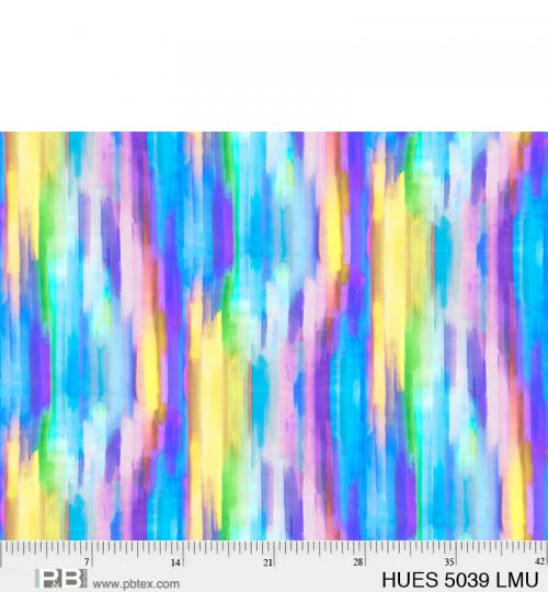 Hues Painted Rainbow Stripe 108 Blue