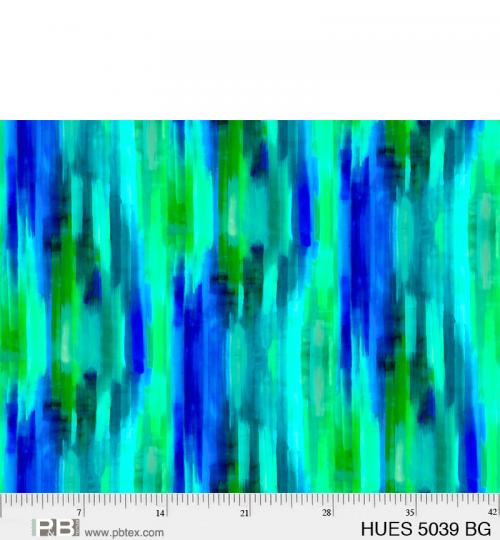 Hues Painted Rainbow Stripe 108 Teal