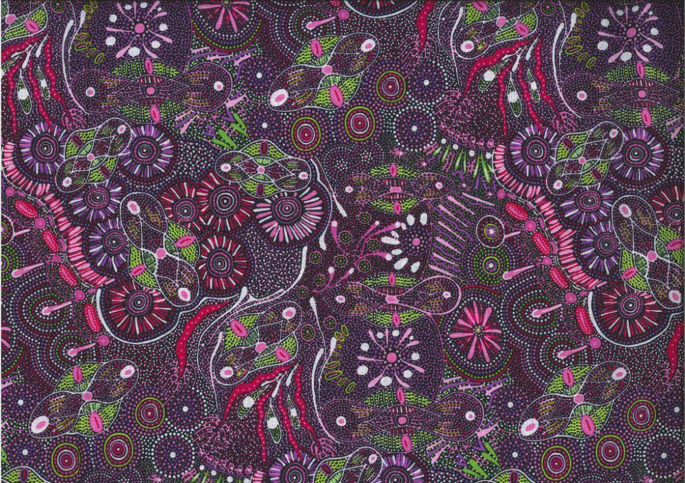 Aboriginal Prints Purple