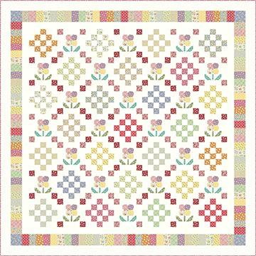 Aunt Grace Calicos - Flower Quilt - FREE PATTERN DOWNLOAD