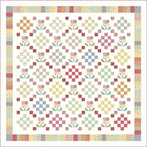Aunt Grace Calicos - Flower Quilt - FREE PATTERN DOWNLOAD