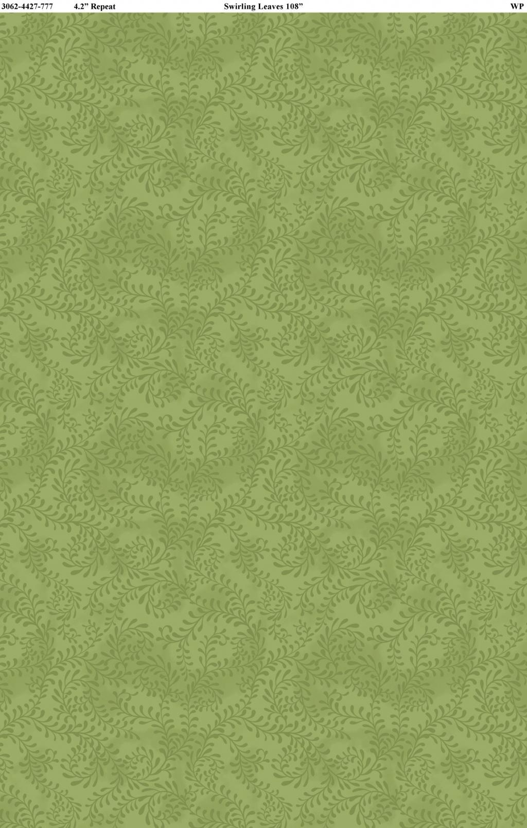 Swirling Leaves 108 Green