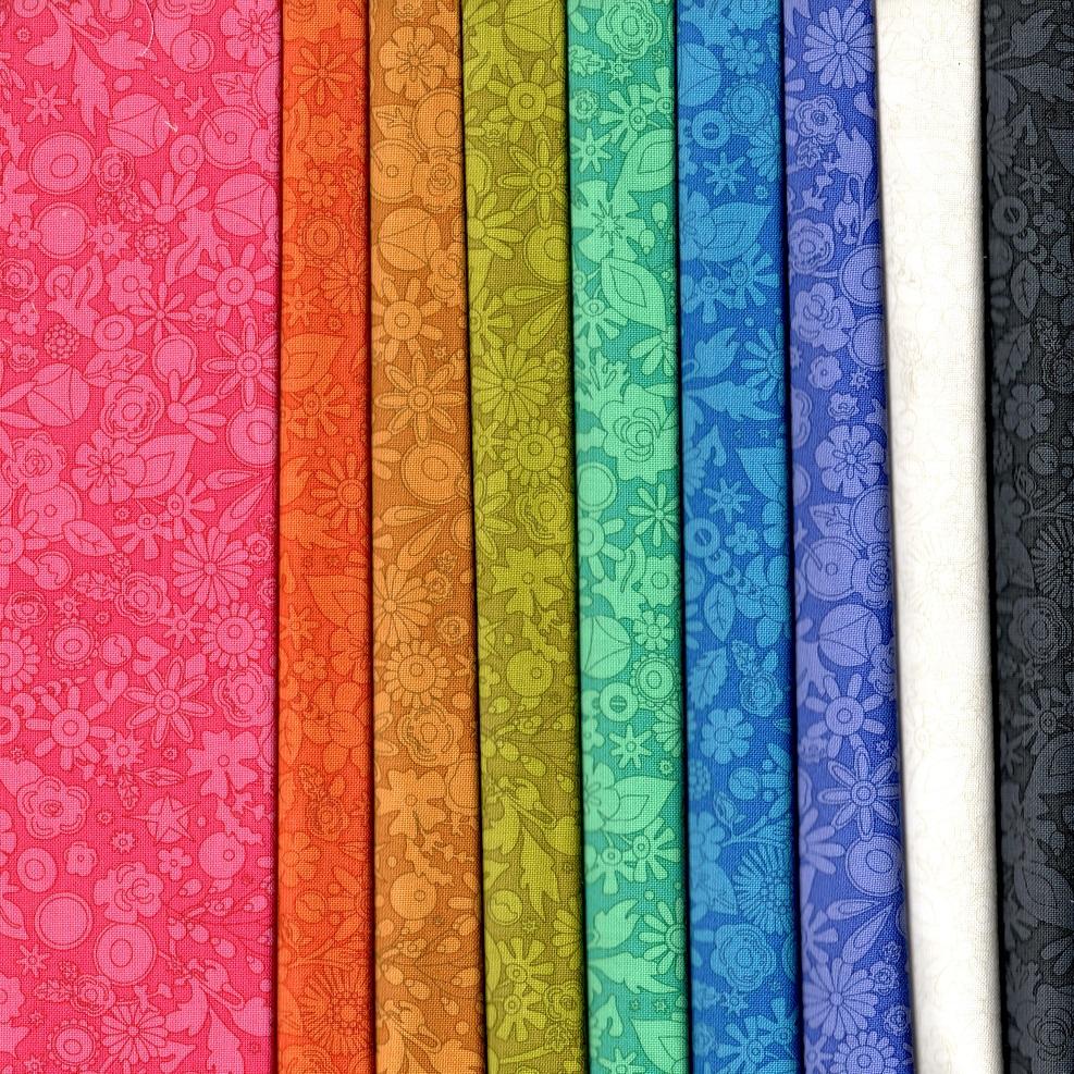 Sun Print Fabric Pack - 9 Fat Quarters
