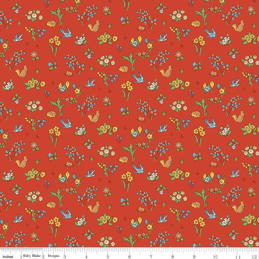 Liberty Fabrics: Woodland Walk Red