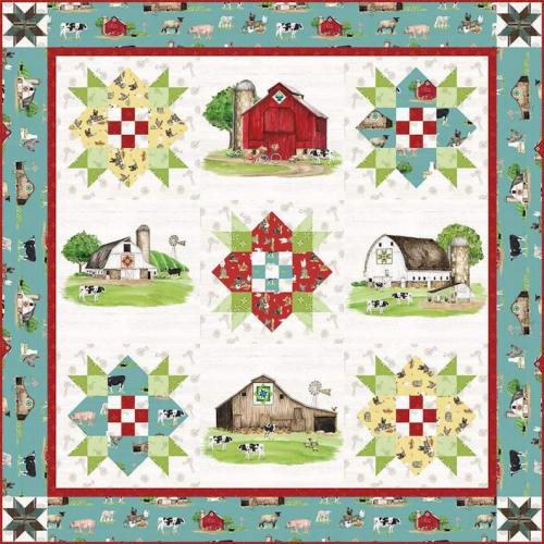 Spring Barn Quilts Panel Quilt Kit