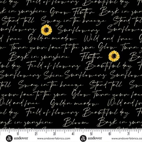 Sunflower Meadow Black