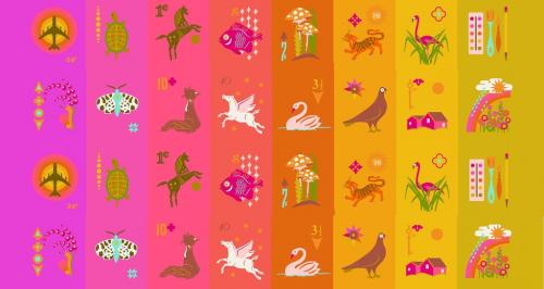 Postmark & Stamp Stripe Panel