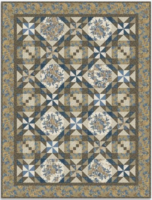 Fresh Cut Roses Quilt Kit - 50 x 66