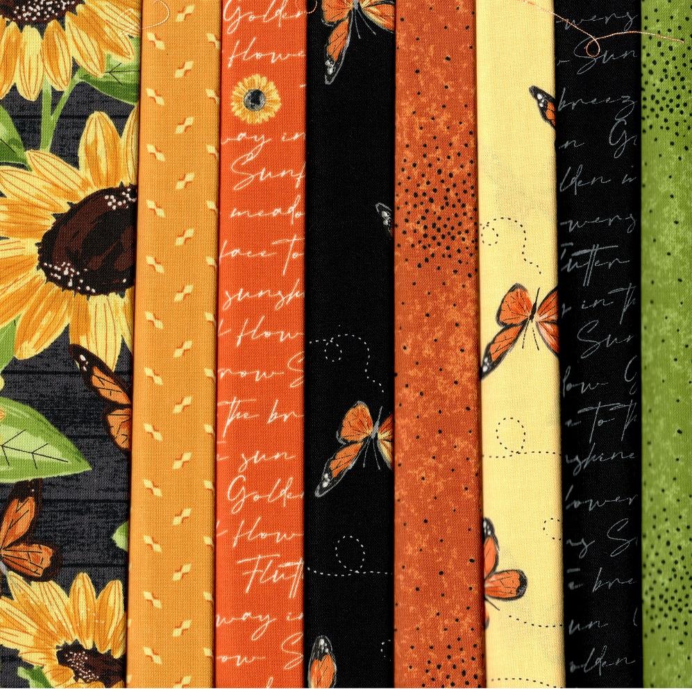 Sunflower Meadow Fabric Pack - 8 Fat Quarters