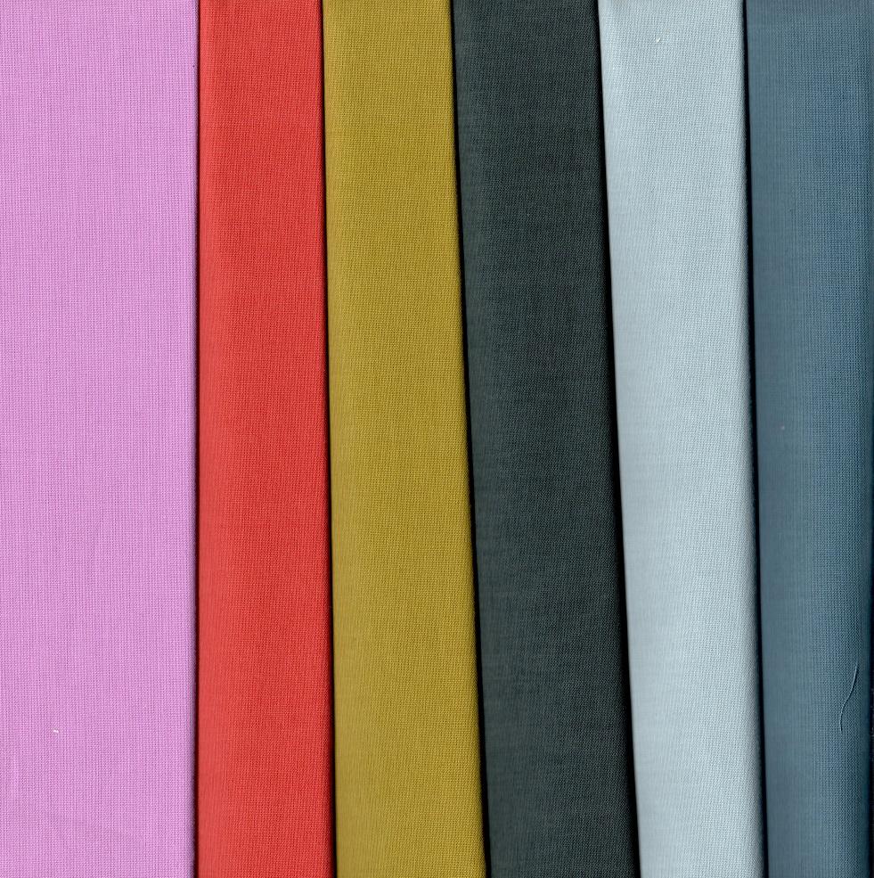 Ruby+Bee Solids Fabric Pack - 6 Fat Quarters