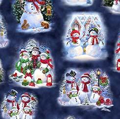 Snowman Holiday Blue