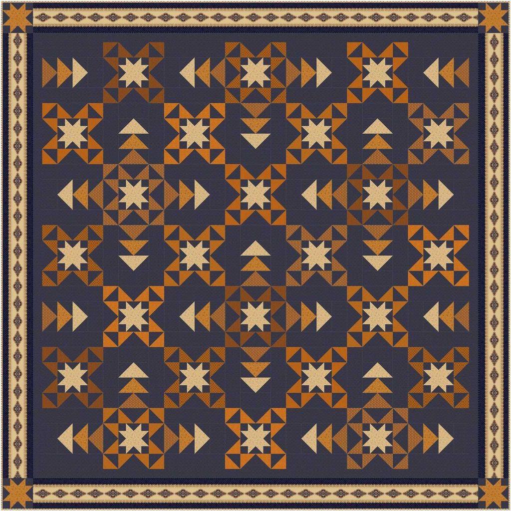 Indigo & Cheddar Quilt - FREE PATTERN DOWNLOAD
