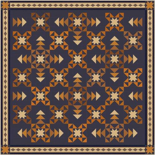 Indigo & Cheddar Quilt - FREE PATTERN DOWNLOAD