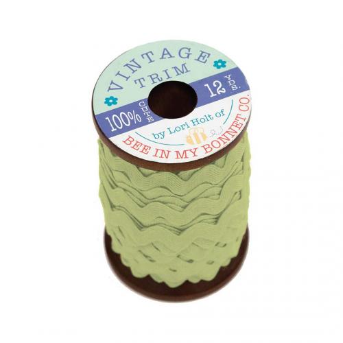 Lori Holt Vintage Trim on Large Wooden Spool - Lettuce