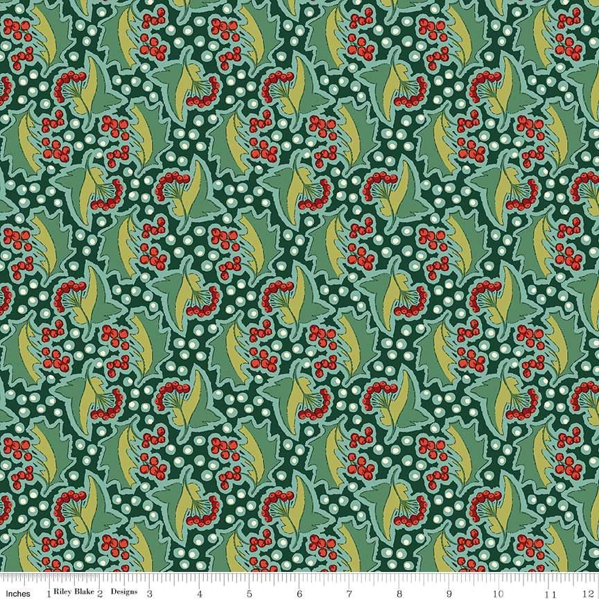 Liberty Fabrics - Festive Fair Green