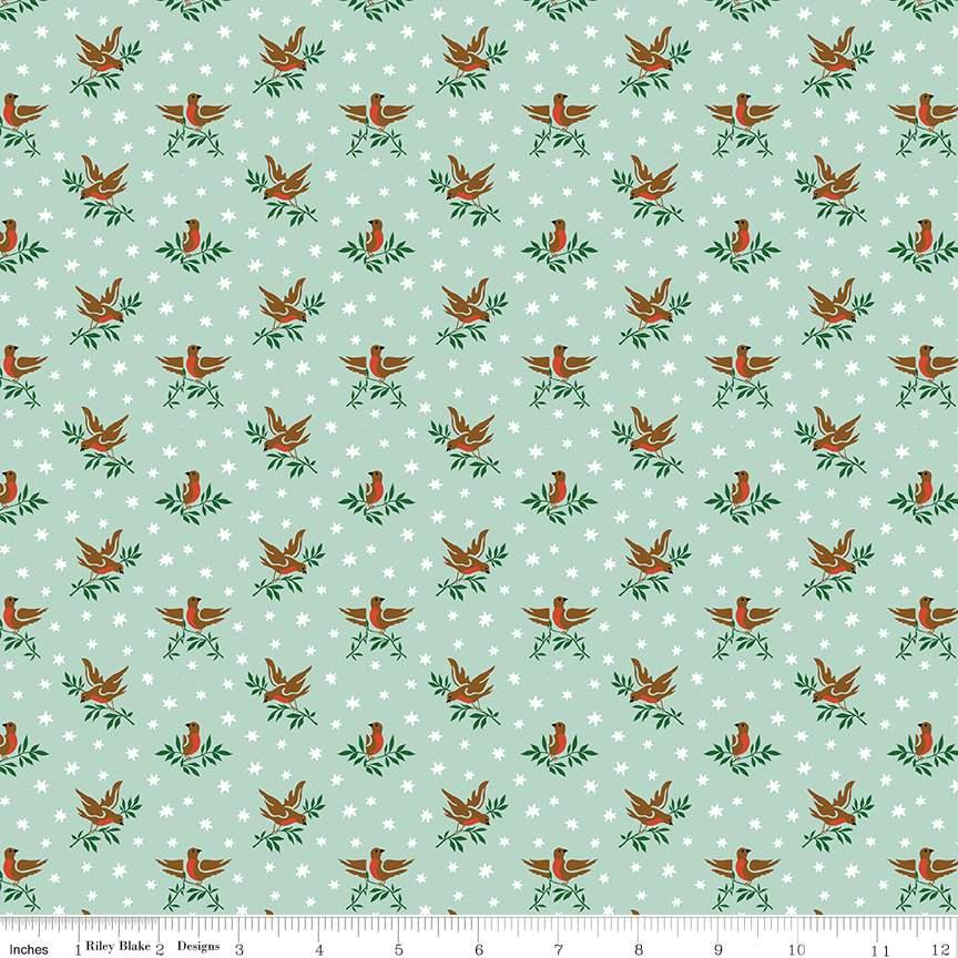 Liberty Fabrics - Festive Fair Aqua