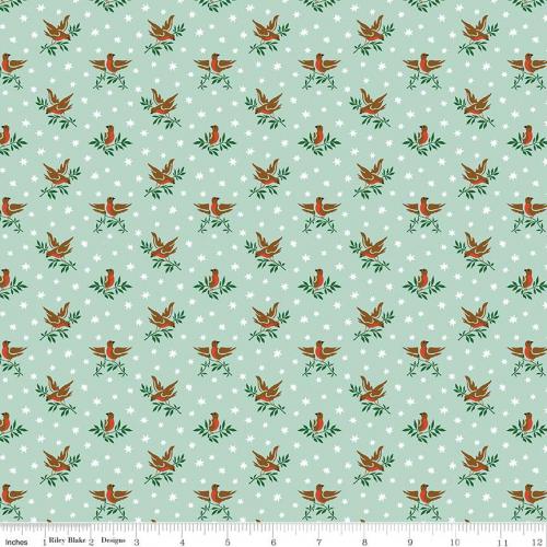 Liberty Fabrics - Festive Fair Aqua