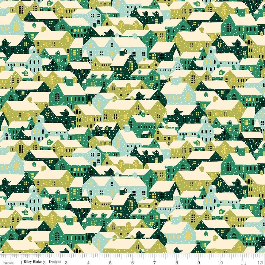 Liberty Fabrics - Festive Fair Green