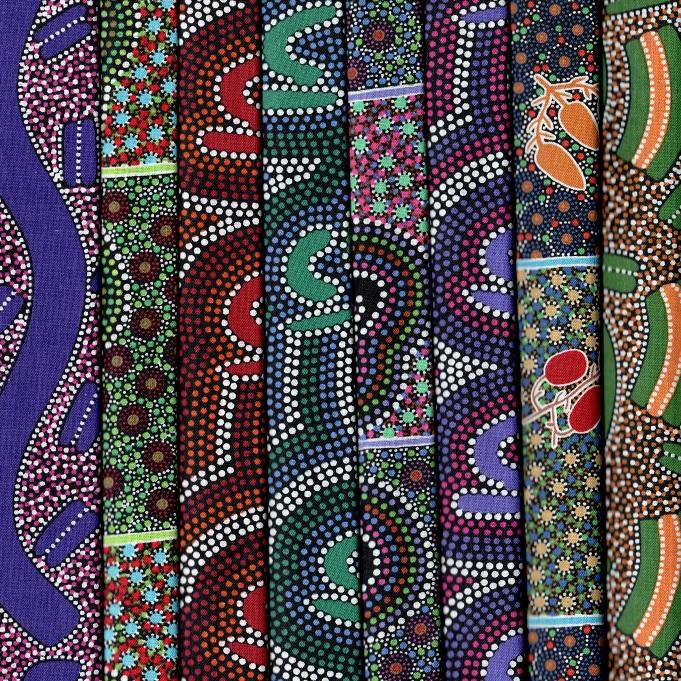 Aboriginal Prints Fabric Pack - 8 Fat Quarters