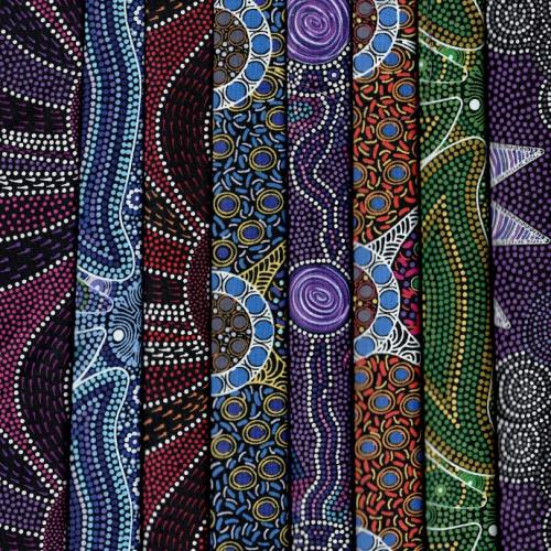 Aboriginal Prints Fabric Pack - 8 Fat Quarters