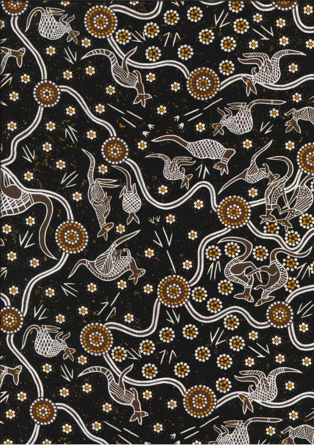 Aboriginal Prints - NEW! Tan
