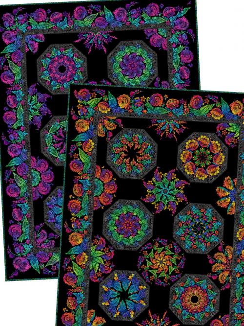 Vivid Kaleidoscope Quilt Pattern