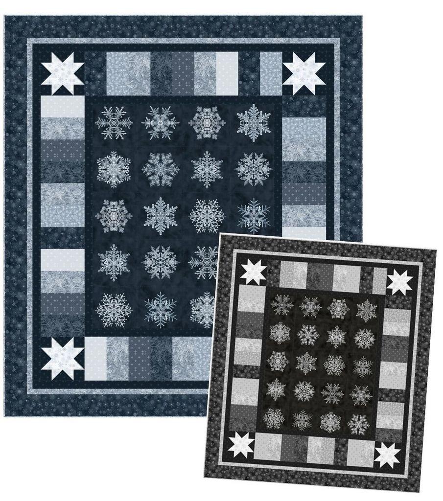Bentley's Snowflakes Quilt Kit (Navy Colorway) - LAST ONE!