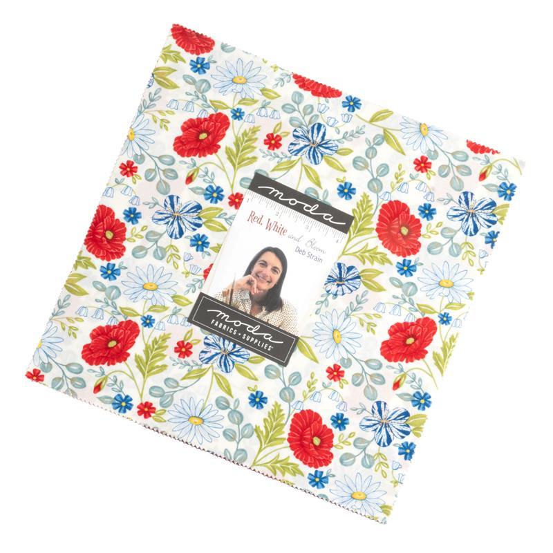 Red White and Bloom Layer Cake