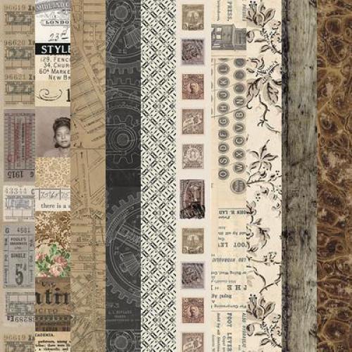 Tim Holtz Palette Neutral Fabric Pack - 10 Fat Quarters