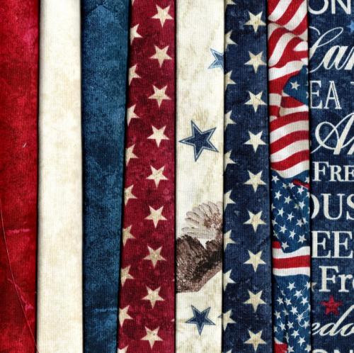 Stars & Stripes Fabric Pack - 8 Fat Quarters