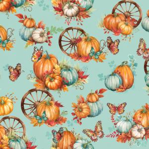 Autumn Days Teal - Old Country Store Fabrics