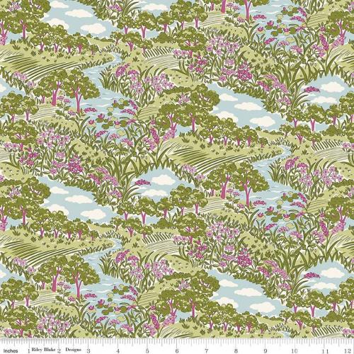 Liberty Fabrics: Botanist's Walk Green