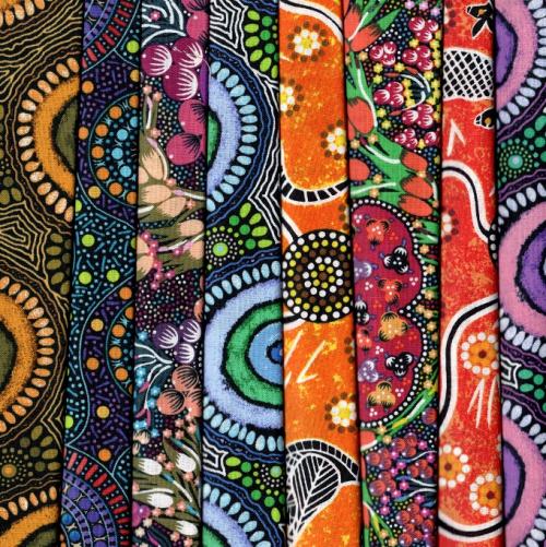 Aboriginal Prints - NEW! Fabric Pack - 8 Fat Quarters