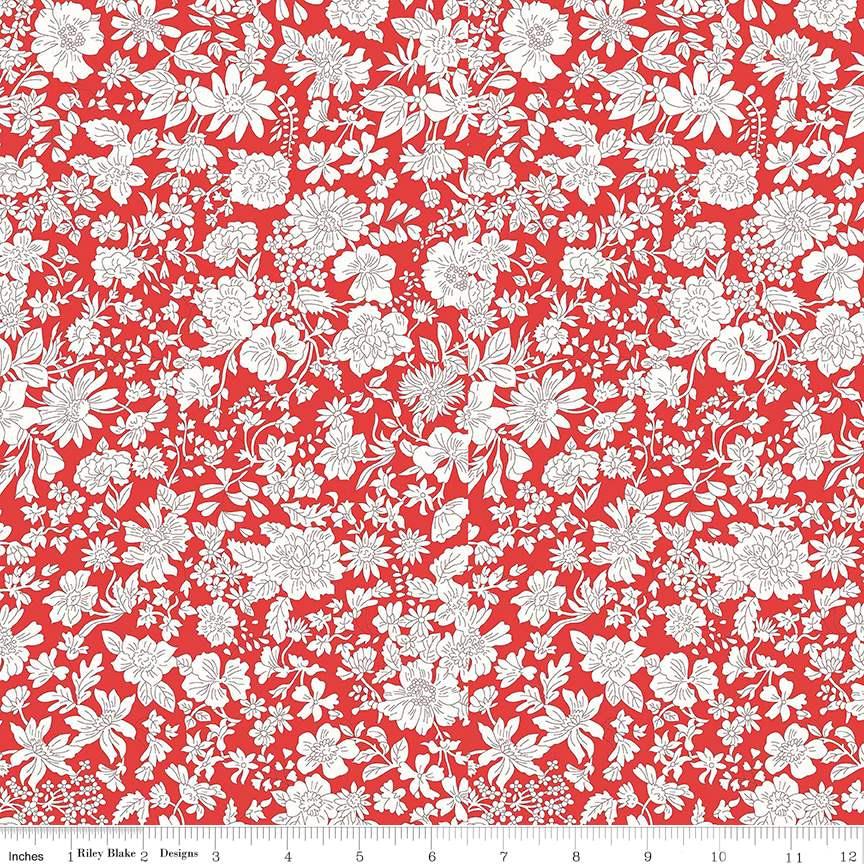 Liberty Fabrics: Emily Blossom Wide-Width Red