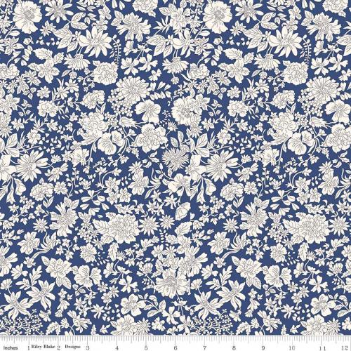 Liberty Fabrics: Emily Blossom Wide-Width Blue