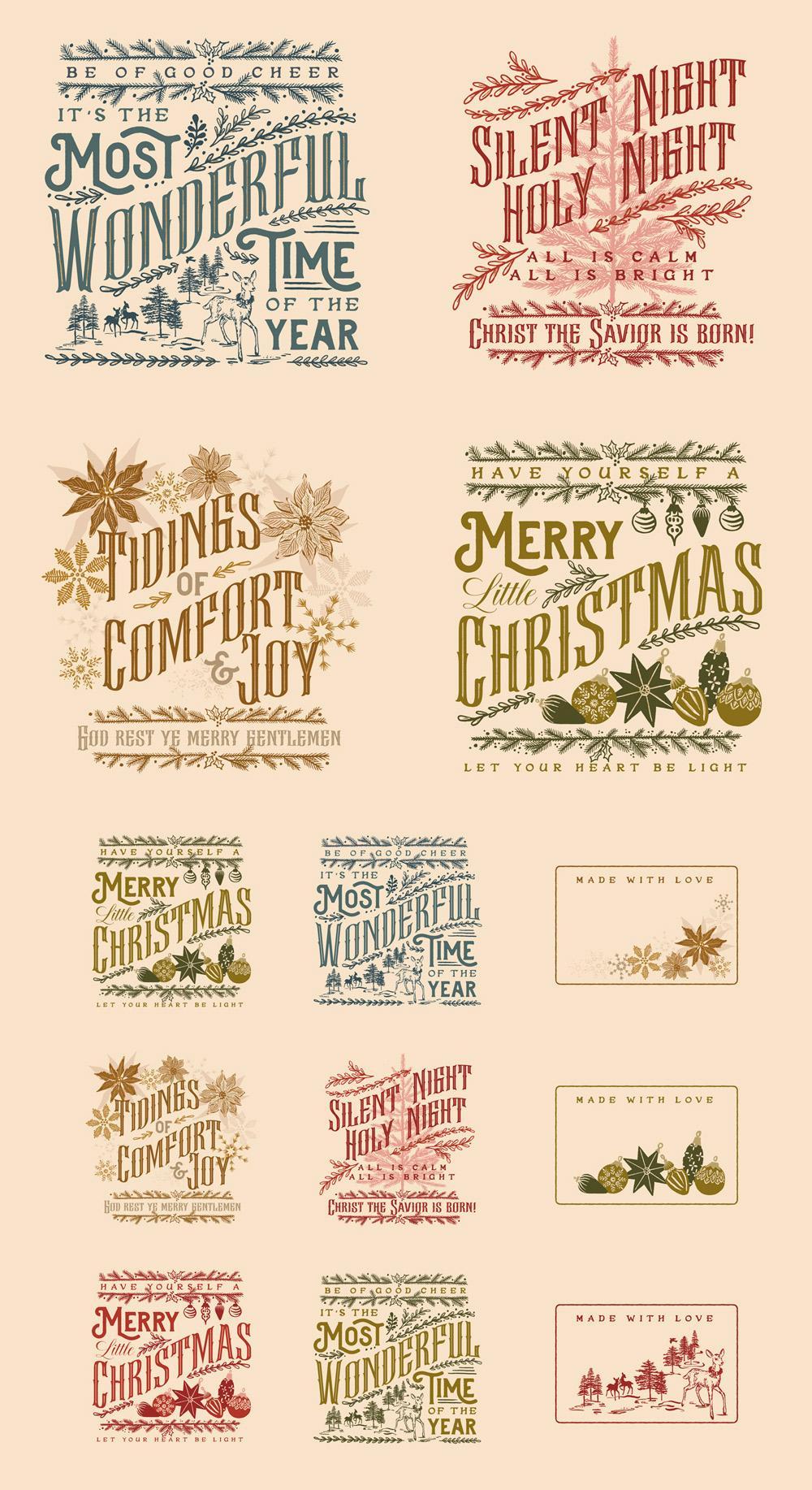 Old World Yuletide Panel