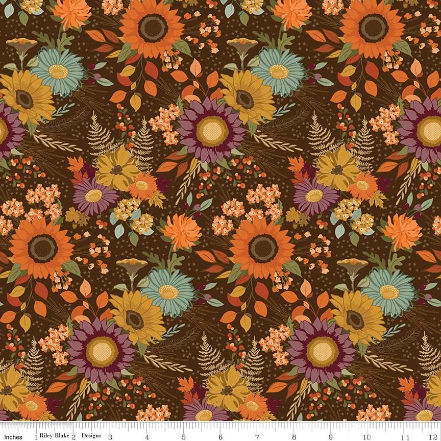 The Awe of Autumn Brown - Old Country Store Fabrics