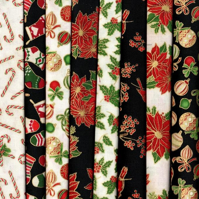 Holiday Charms Fabric Pack - 8 Fat Quarters